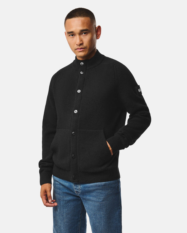 Gamston Wool Cardigan Black
