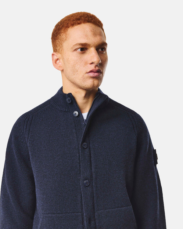 Gamston Wool Cardigan Navy