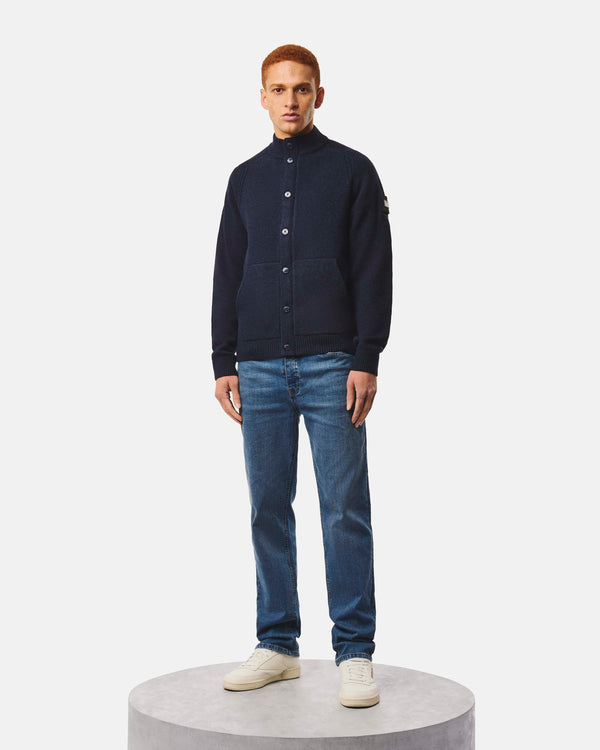 Gamston Wool Cardigan Navy