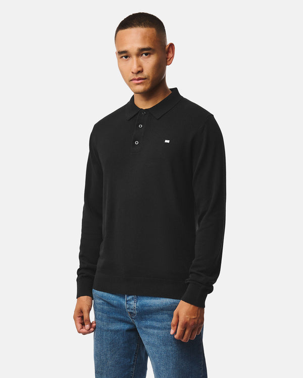 McNamara Knitted Polo Black