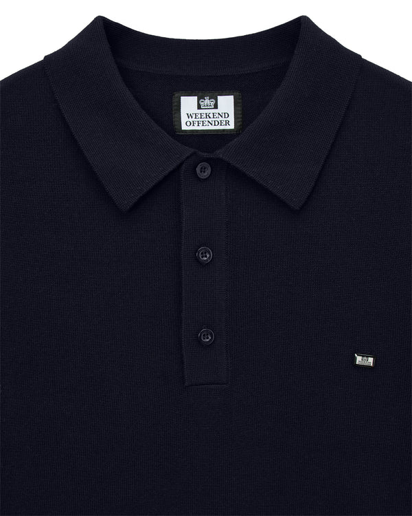 McNamara Knitted Polo Navy