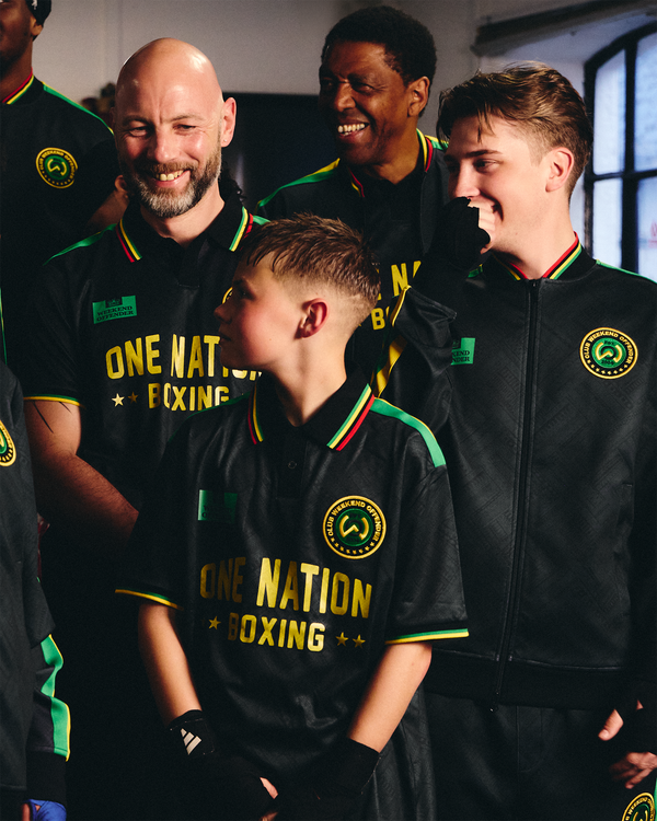 Kids One Nation Football Shirt Black