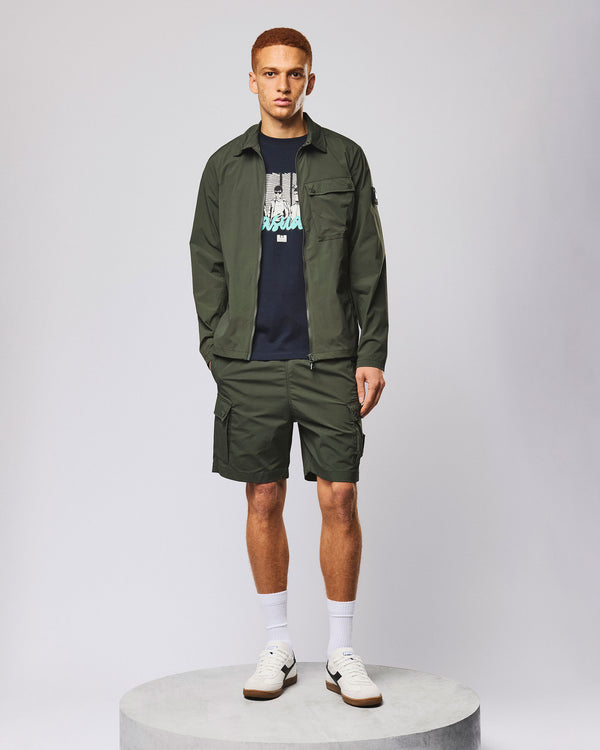 Southbank Over-Shirt Black Forest Green