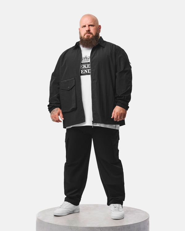 Taglie Forti - Vinnie Over-Shirt Nera