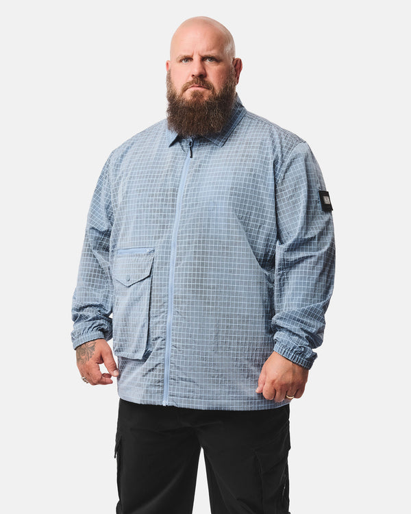 Große Größen - Vinnie Überhemd Peruvian Blue