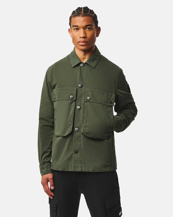Pancho Over-Shirt Black Forest Green