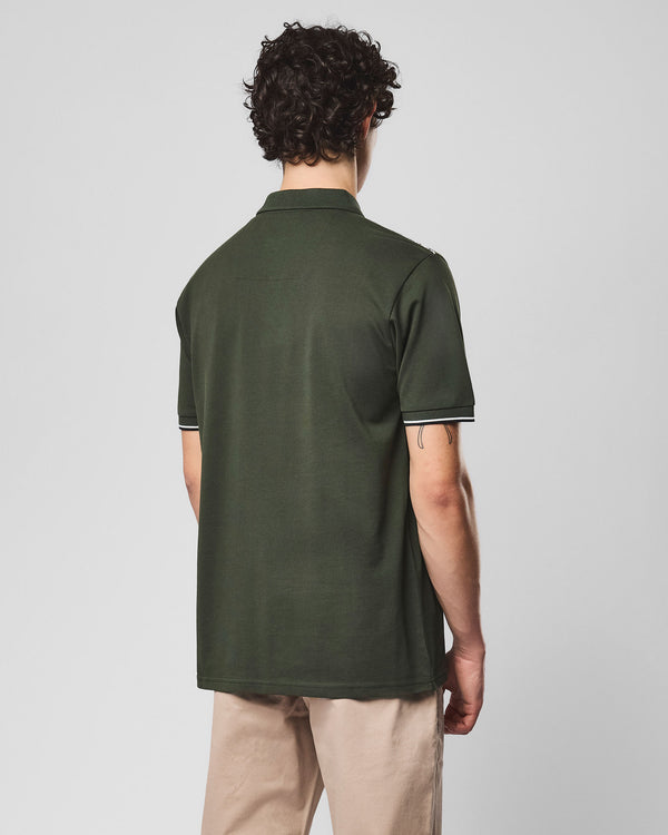 Polo Sakai Nero Verde Foresta