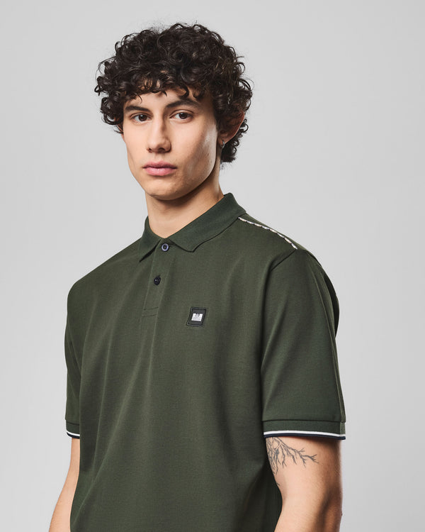 Polo Sakai Nero Verde Foresta