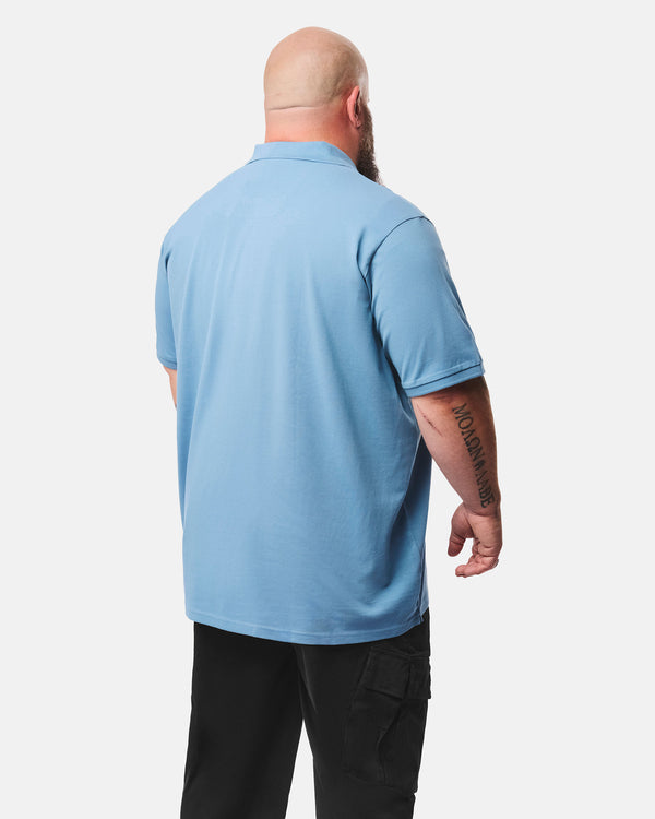 Plus Size - Heathcote Polo Shirt Peruvian Blue