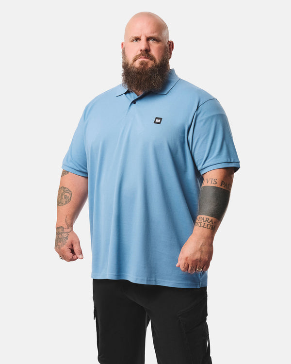 Plus Size - Heathcote Polo Shirt Peruvian Blue