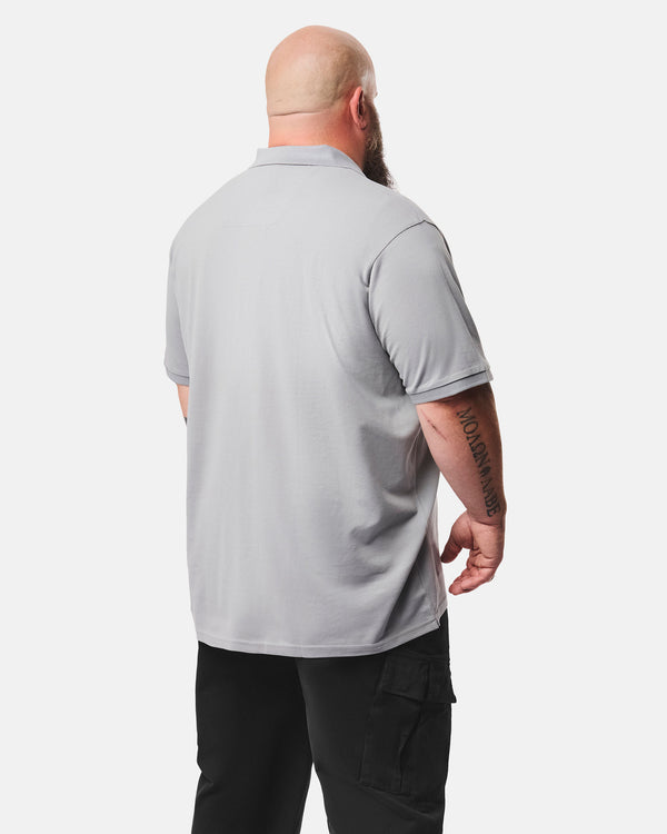 Plus Size - Heathcote Polo Shirt Smokey Grey