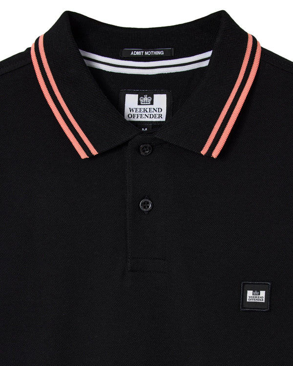 Levanto Poloshirt Schwarz/Koralle