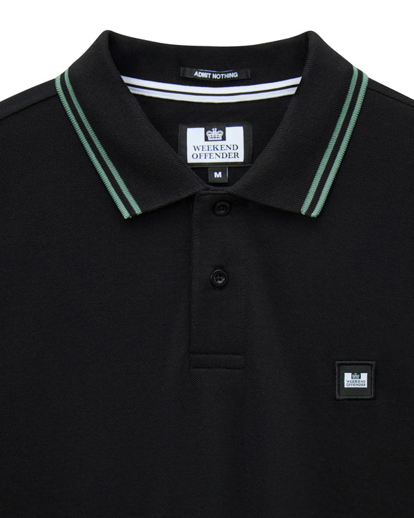 Levanto Polo Shirt Black/Thyme Green