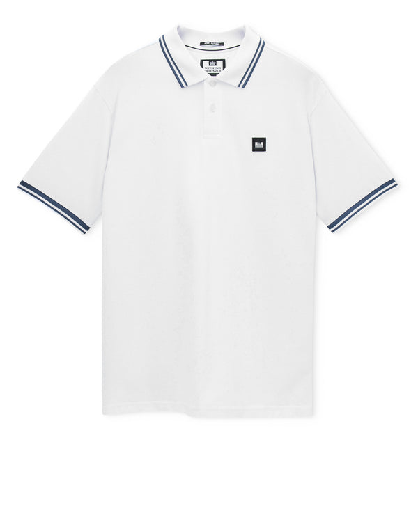 Levanto Polo Shirt White/Lagoon Blue