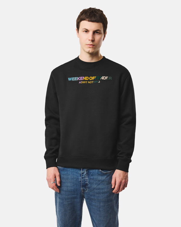 Hebdofin Grafik-Sweatshirt Schwarz