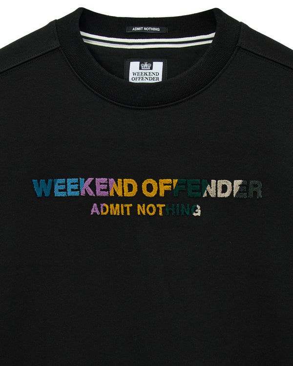 Hebdofin Grafik-Sweatshirt Schwarz