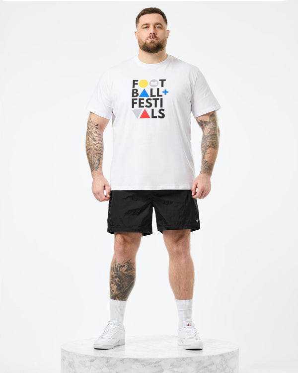 Plus Size - Football + Festivals Graphic T-Shirt White