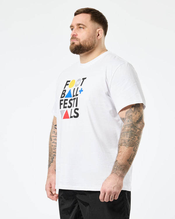 Plus Size - Football + Festivals Graphic T-Shirt White