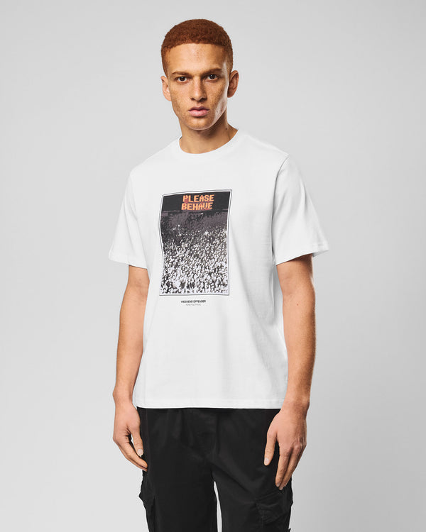 Behave Grafik-T-Shirt Weiß