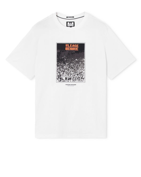 Behave Grafik-T-Shirt Weiß