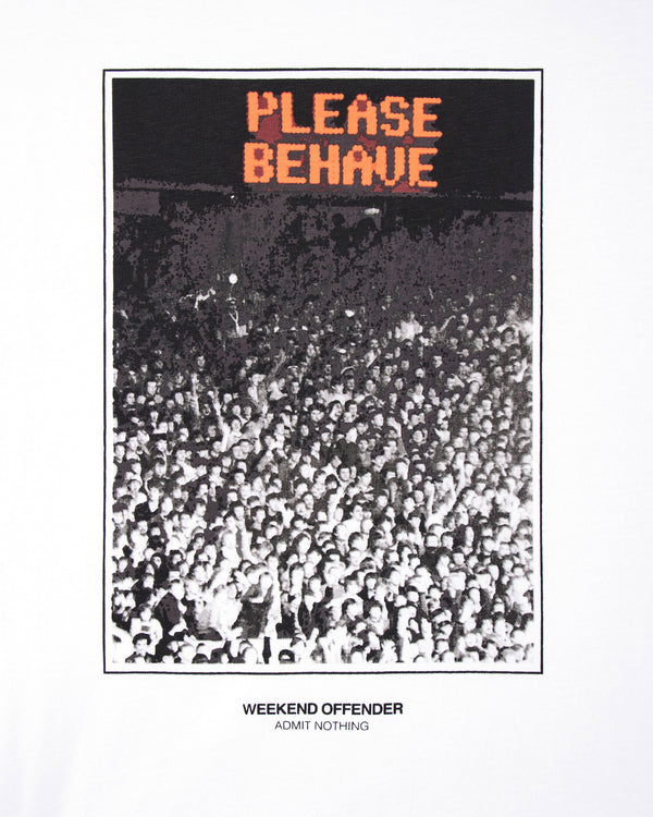 Behave Grafik-T-Shirt Weiß
