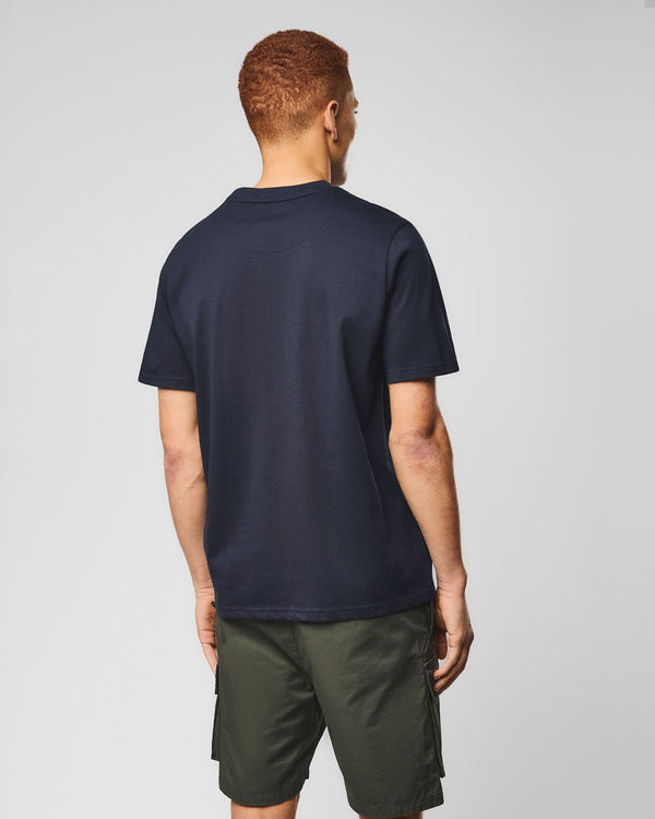 Naz Grafik-T-Shirt Marineblau