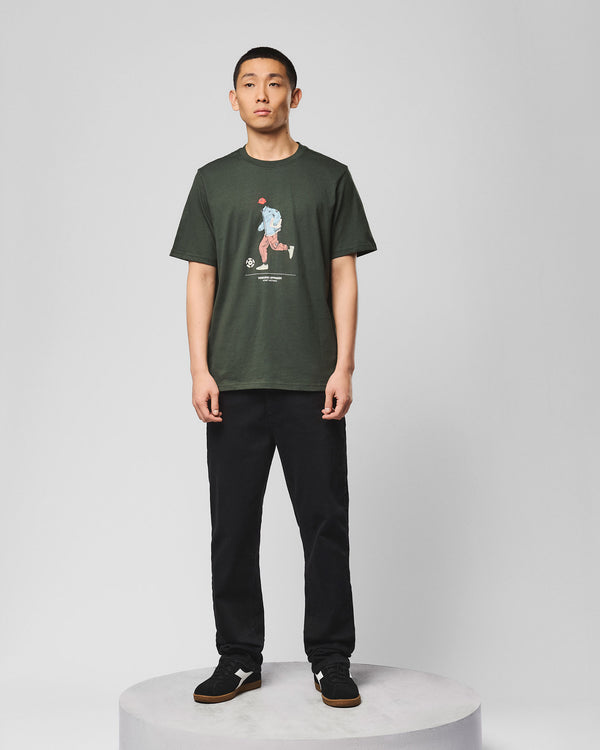 Biskra Graphic T-Shirt Black Forest Green