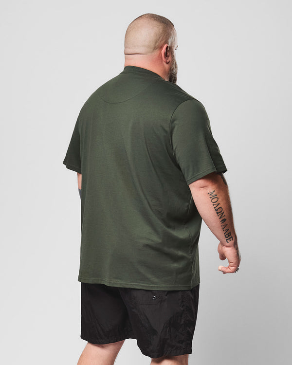 Plus Size - Biskra Graphic T-Shirt Black Forest Green