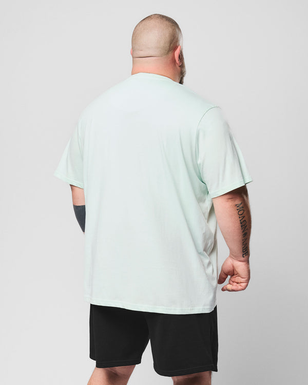 Plus Size – Chabet Grafik-T-Shirt Amazonitgrün