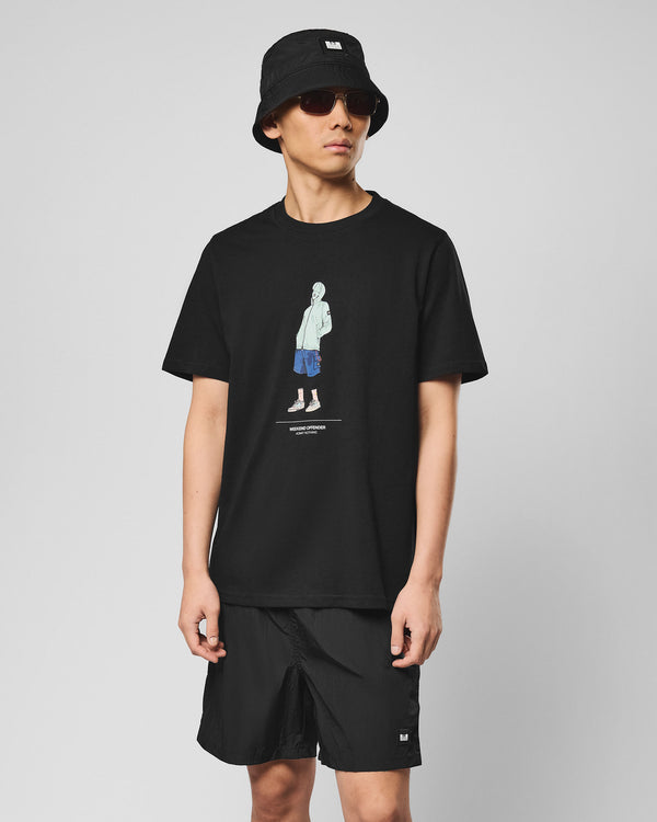 Drarga Grafik-T-Shirt Schwarz