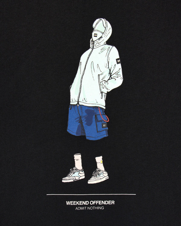 Drarga Grafik-T-Shirt Schwarz