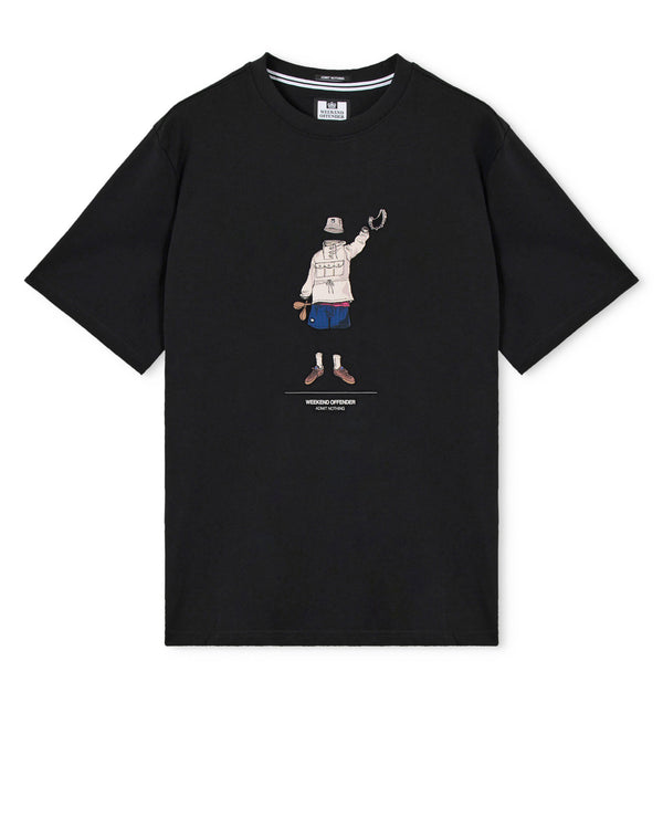 Hassen Grafik-T-Shirt Schwarz