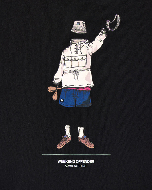 Hassen Grafik-T-Shirt Schwarz