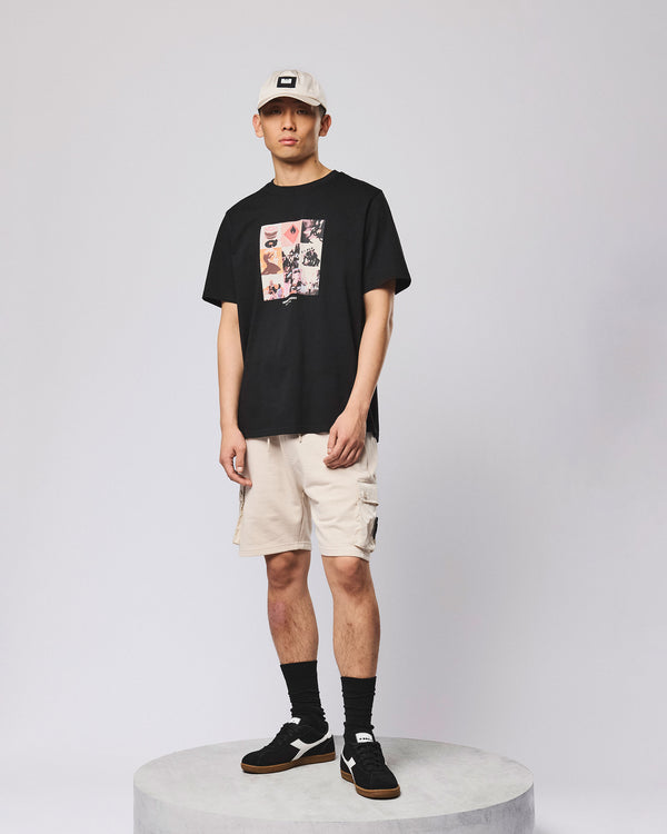Schwarzes T-Shirt mit dezentem Aufdruck