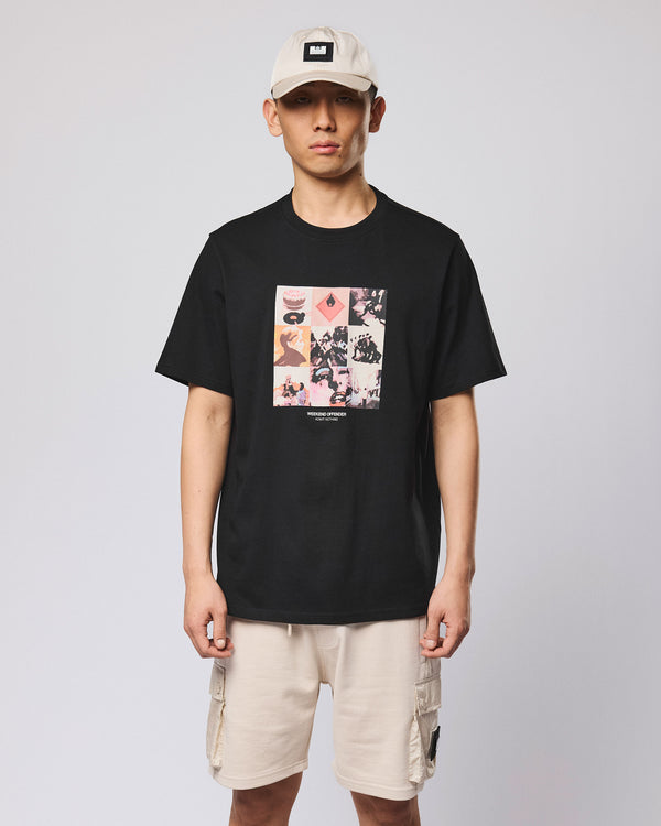 Schwarzes T-Shirt mit dezentem Aufdruck