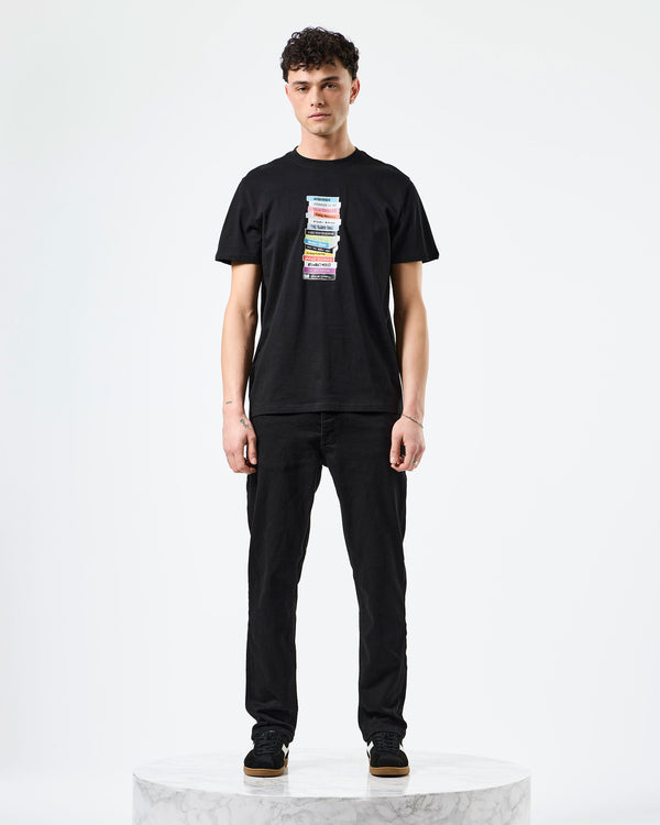 1995 B-Seiten Grafik T-Shirt Schwarz