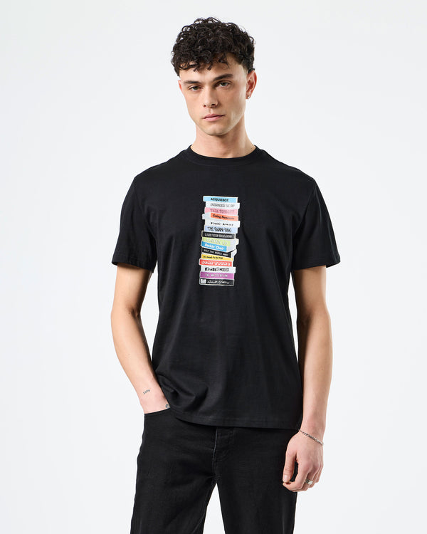 1995 B-Seiten Grafik T-Shirt Schwarz