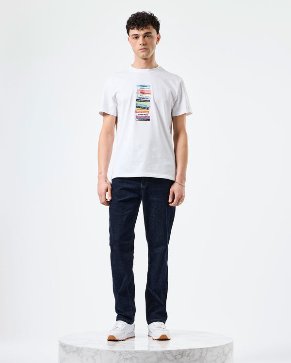 1995 B-Seiten Grafik T-Shirt Weiß