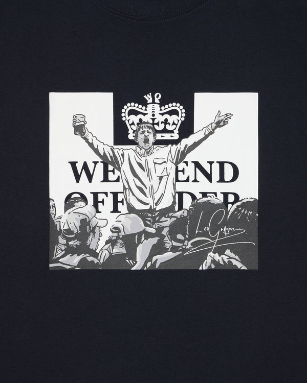 Plus Size - Leo Gregory Mono Graphic T-Shirt Navy