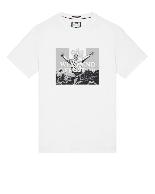 Plus Size - Leo Gregory Mono Graphic T-Shirt White