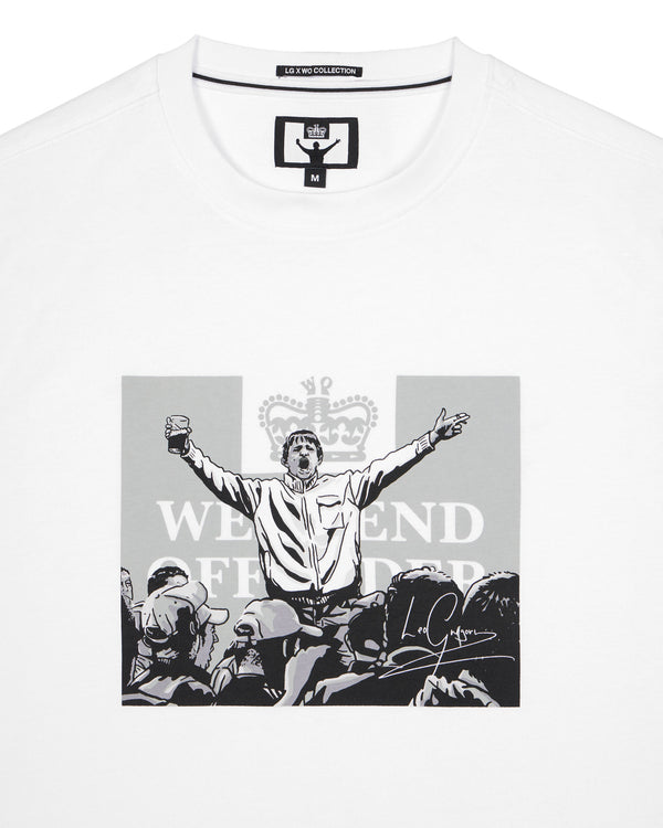 Plus Size - Leo Gregory Mono Graphic T-Shirt White