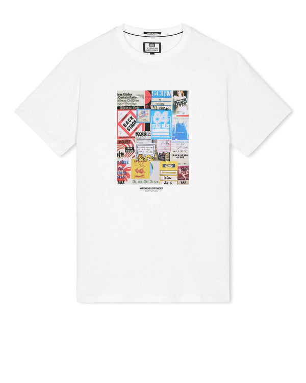 Passes Grafik-T-Shirt Weiß