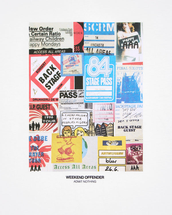 Passes Grafik-T-Shirt Weiß