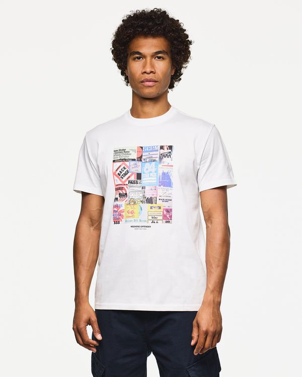 Passes Grafik-T-Shirt Weiß