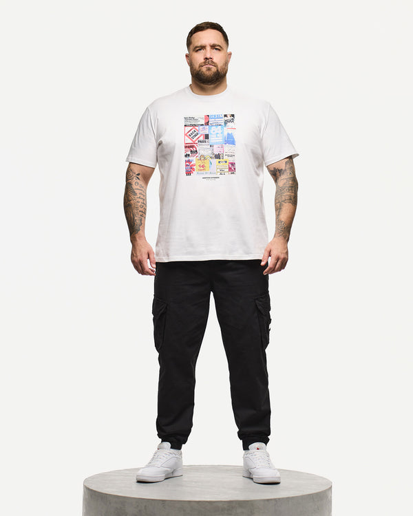 Plus Size - Passes Grafik-T-Shirt Weiß