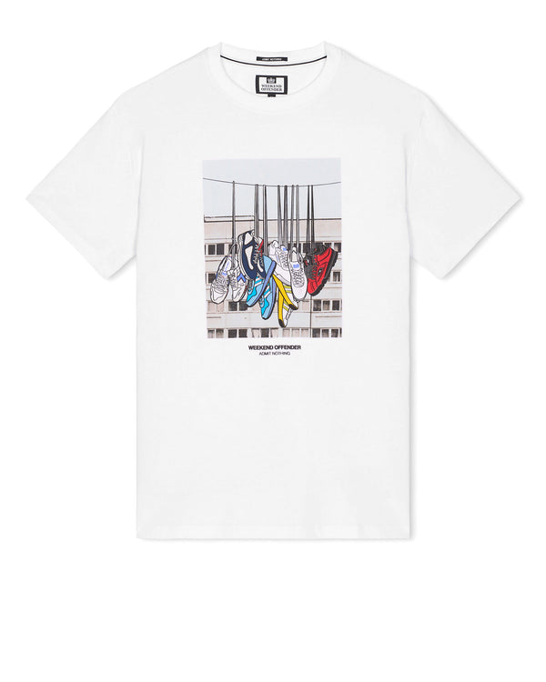 Plus Size - Battle Lines Graphic T-Shirt White
