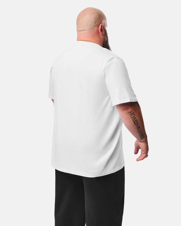 Taglie Forti - T-shirt Bianca con Stampa Grafica "The Drug"