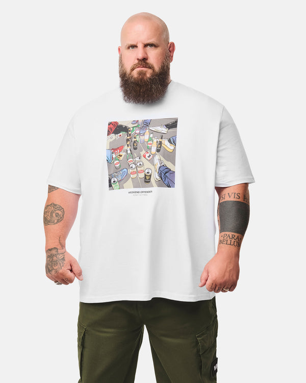Große Größen – Imbibo Grafik-T-Shirt Weiß