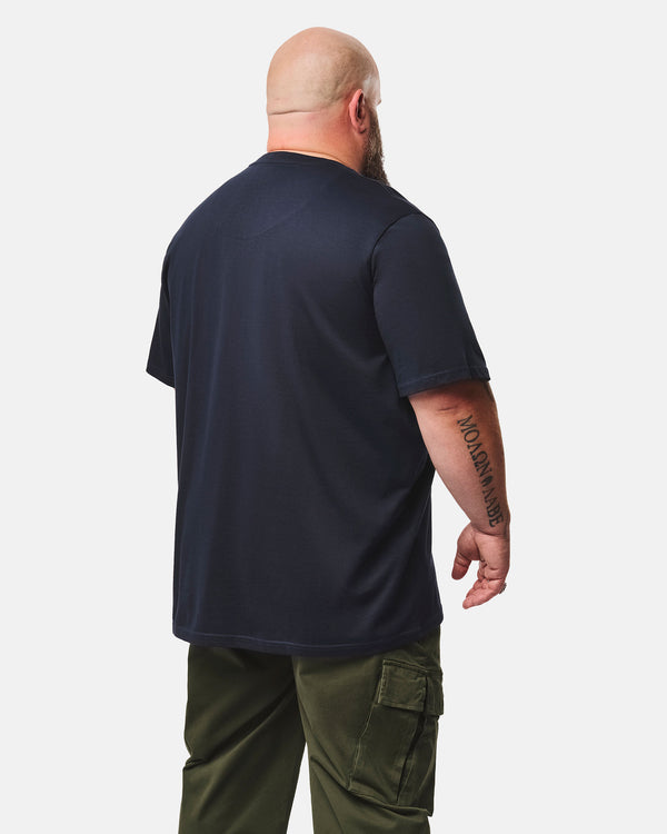 Große Größen - Approbatus Grafik-T-Shirt Marineblau