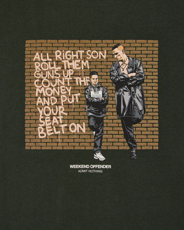 Pater Graphic T-Shirt Black Forest Green